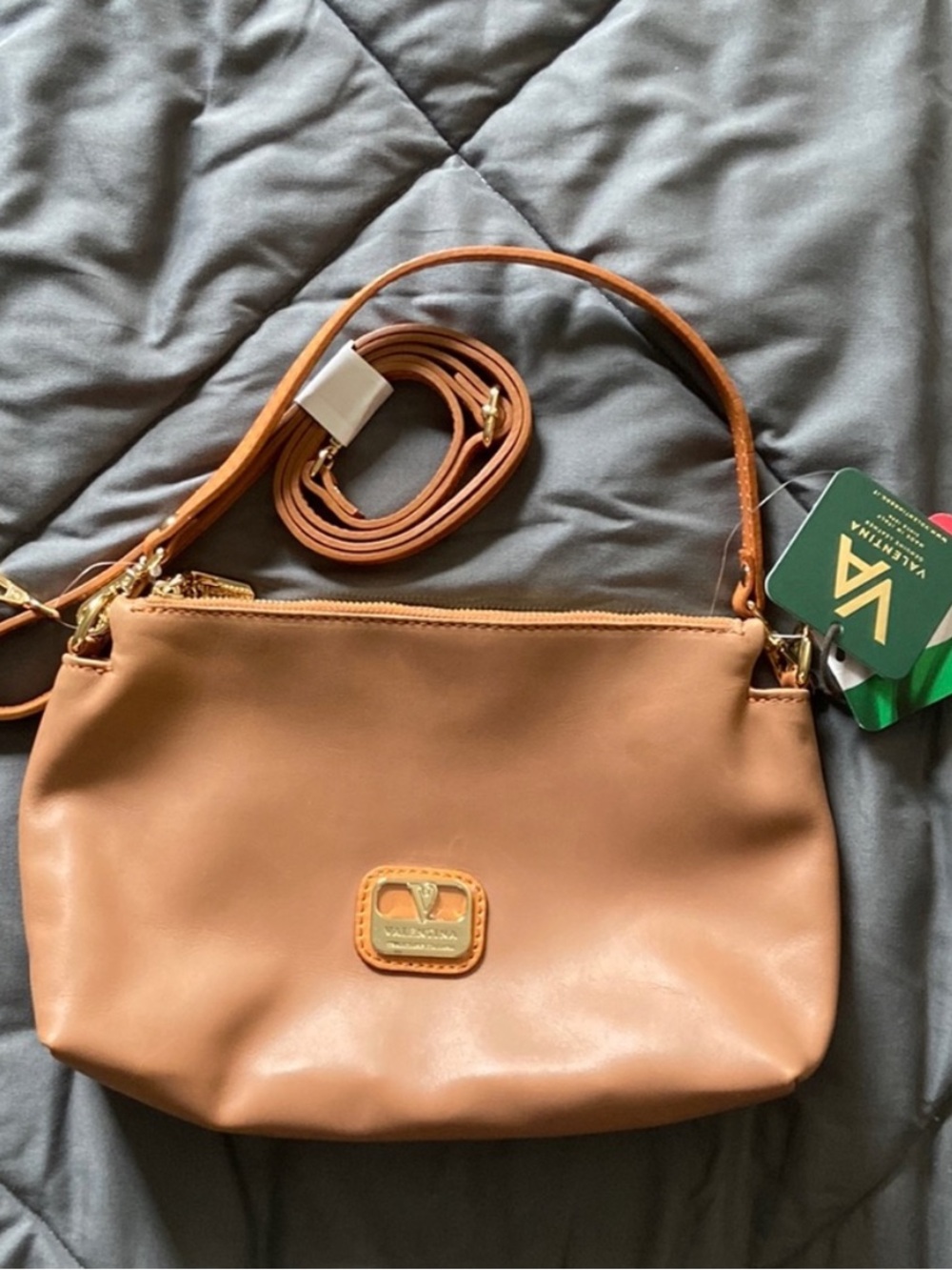 Valentina Italian Leather Crossbody Bag